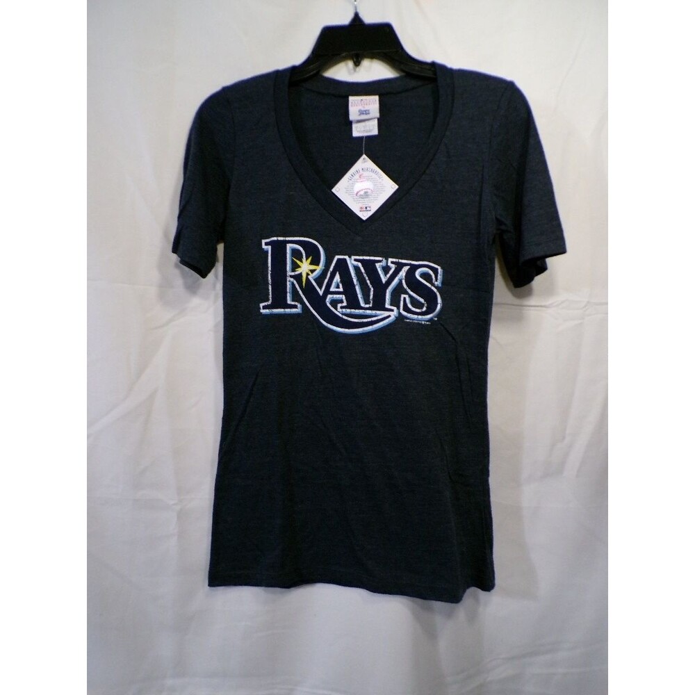 Campus Lifestyle Women's M V-Neck Tampa Bay RAYS T-Shirt Navy